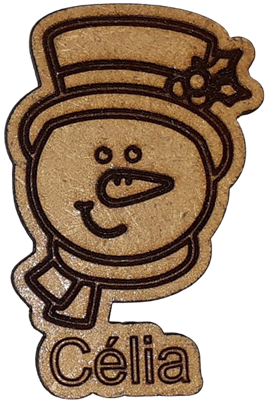 Magnet - Bonhomme de neige personnalisable